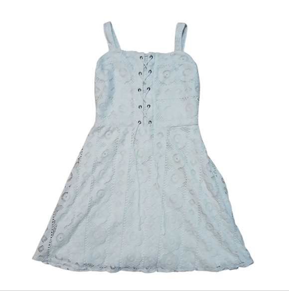 Aeropostale Women's Size Small White Lace-Up Mini Dress - Picture 5 of 6